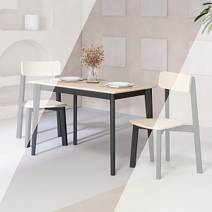 Стол прямой SKYLAND LYKKE TS-110, белый дуб/черный, 110х70х75 см